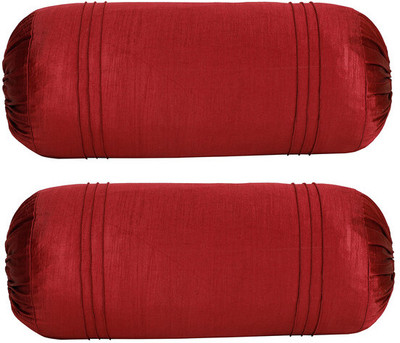 THE CONVERSION Blended Bolsters Cover(Pack of 2, 38 cm*75 cm, Maroon)