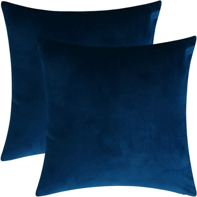 Slatters Be Royal Store Microfibre Solid Chair Pad Pack of 2(Blue)