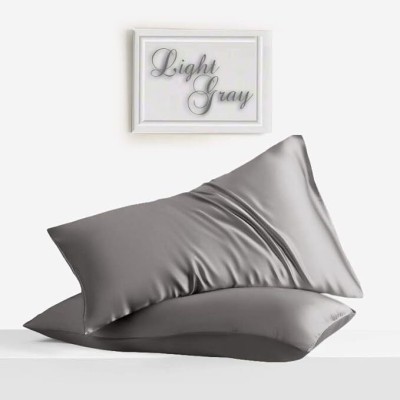 SIROKI BOND Satin Pillows Cover(Pack of 2, 68.58 cm*43.18 cm, Grey)