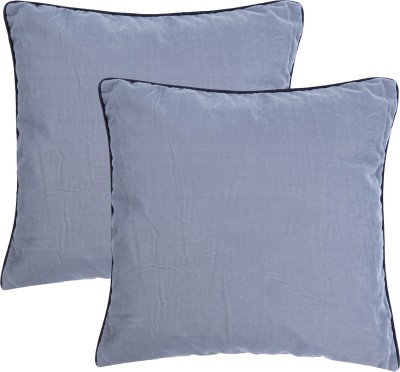 Oussum Velvet Cushions Cover(Pack of 2, 25 cm*25 cm, Grey)