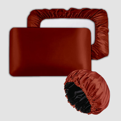 Avirons Silk Cushions Cover(46 cm*72 cm, Pack of 2, Peach)