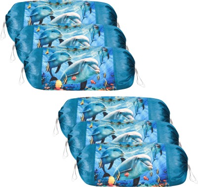 KUBER INDUSTRIES Cotton Bolsters Cover(Pack of 6, 40 cm*80 cm, Blue)