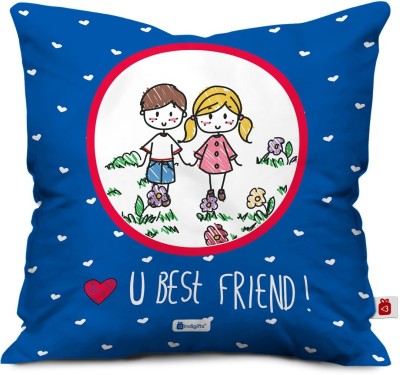 Indigifts Satin Cushions Cover(40 cm*40 cm, Blue)