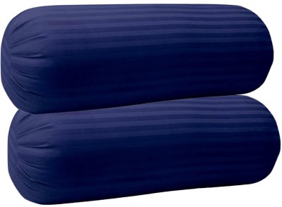 hargunz Polycotton Bolsters Cover(Pack of 2, 40 cm*80 cm, Blue)