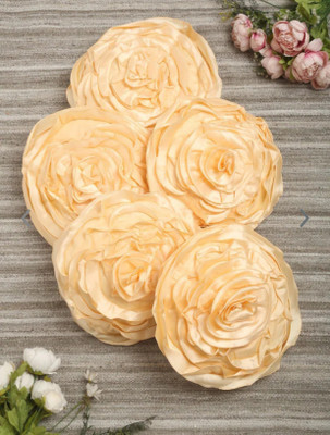 Decorline Satin Cushions & Pillows Cover(Pack of 5, 40 cm*40 cm, Beige)