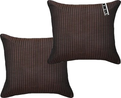 FabLinen Silk Cushions Cover(Pack of 2, 60 cm*60 cm, Brown)