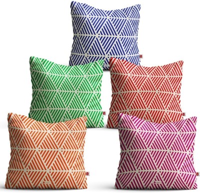 Indigifts Canvas Cushions & Pillows Cover(Pack of 5, 40 cm*40 cm, Multicolor)