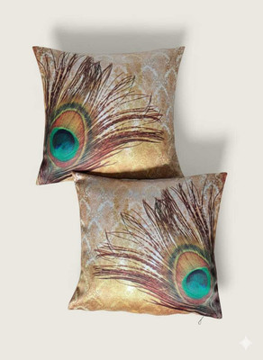 Kaptaans Polyester Cushions Cover(40 cm*40 cm, Pack of 2, Multicolor)