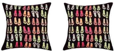 SEJ BY NISHA GUPTA Silk Cushions Cover(Pack of 2, 40 cm*40 cm, Multicolor)