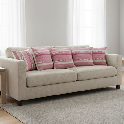 Shonisha Cotton Cushions Cover(40 cm*40 cm, Pack of 5, Pink)