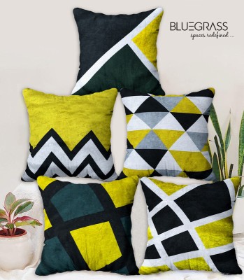 Bluegrass Velvet Cushions Cover(Pack of 5, 60 cm*60 cm, Multicolor)