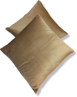 Adhuni Plain Cushions Cover(Pack of 2, 60 cm*60 cm, Brown, Grey, Black)