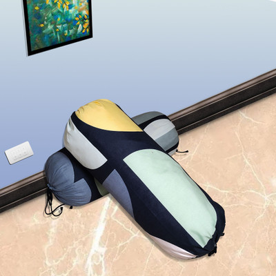 wellfit Cotton Bolsters Cover(41 cm*81 cm, Pack of 2, Multicolor)