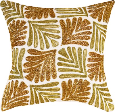 Aaditya Exports Silk Cushions & Pillows Cover(40.64 cm*40.64 cm, Gold)