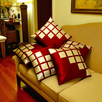 Zikrak Satin Cushions & Pillows Cover(Pack of 5, 60 cm*60 cm, Maroon)