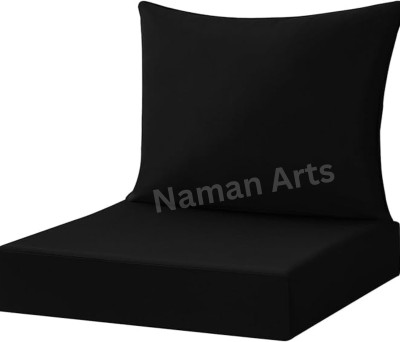 Naman Arts Polyester Cushions & Pillows Cover(24 cm*20 cm, Black)