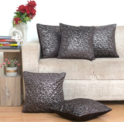 Mohit textiles Embroidered Cushions & Pillows Cover(Pack of 5, 40.64 cm*40.64 cm, Brown, White)