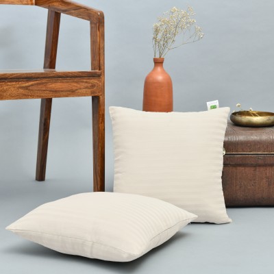 HOMEMONDE Cotton Cushions Cover(Pack of 2, 40 cm*40 cm, White)