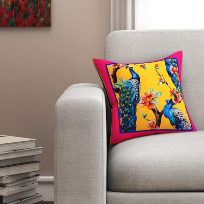 SEJ BY NISHA GUPTA Polyester Cushions & Pillows Cover(40 cm*40 cm, Multicolor)