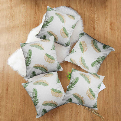 Hims Polyester Cushions Cover(55 cm*55 cm, Pack of 5, Green)