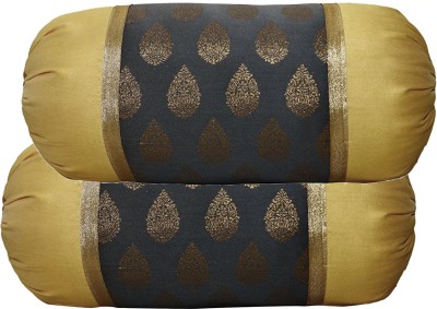 VIREO Art Silk Bolsters Cover(Pack of 2, 90 cm*40 cm, Multicolor)