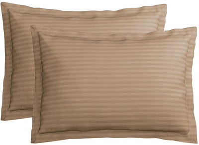 VAS COLLECTIONS Cotton Pillows Cover(Pack of 2, 45 cm*71 cm, Beige)