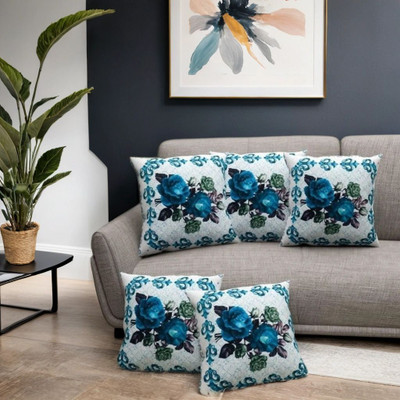 VARIKSH HOMES Velvet Cushions Cover(40 cm*40 cm, Pack of 5, Peach)