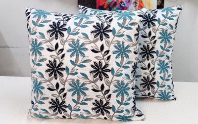 Real Desi Abstract Cushions & Pillows Cover(Pack of 2, 60 cm*60 cm, Blue)