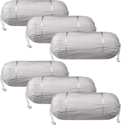 KUBER INDUSTRIES Cotton Bolsters Cover(Pack of 6, 40 cm*80 cm, Grey)