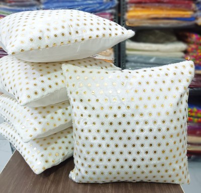 LOFEY Printed Cushions & Pillows Cover(Pack of 5, 40 cm*40 cm, White)