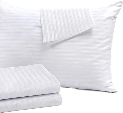 LivSpacey Cotton, Satin Pillows Cover(45 cm*71 cm, Pack of 5, White)