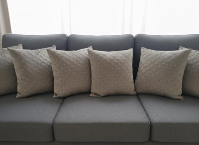 vjk fab Velvet Cushions Cover(40 cm*40 cm, Pack of 5, Gold)