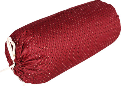 VHC Cotton Bolsters Cover(38 cm*71 cm, Pack of 2, Maroon)