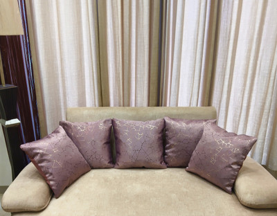 SDYUG Satin Cushions Cover(40 cm*40 cm, Pack of 5, Lavender)