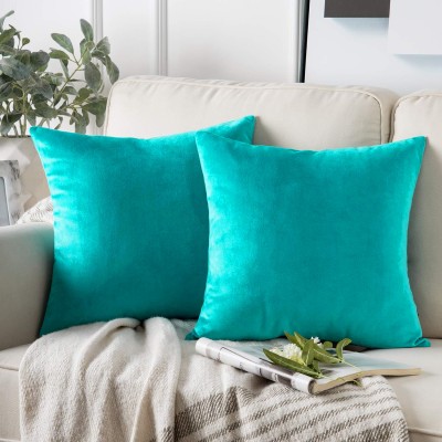 Home Stylish Velvet Cushions & Pillows Cover(Pack of 2, 30 cm*30 cm, Blue)