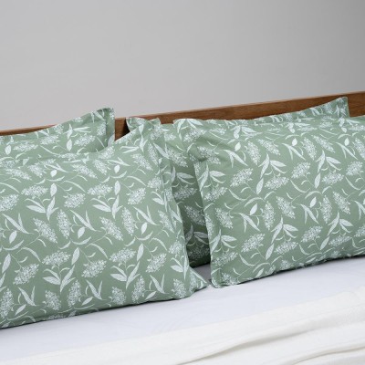 Wakefit Cotton Pillows Cover(Pack of 4, 45.72 cm*68.5 cm, Light Green)