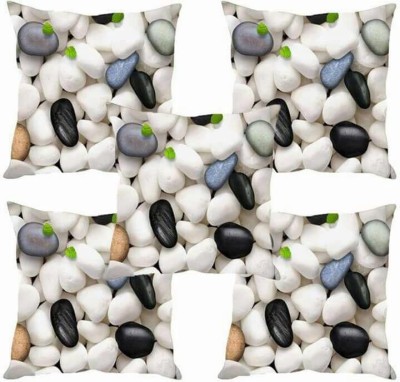 SLAZIE Printed Cushions Cover(Pack of 5, 40 cm*40 cm, White)