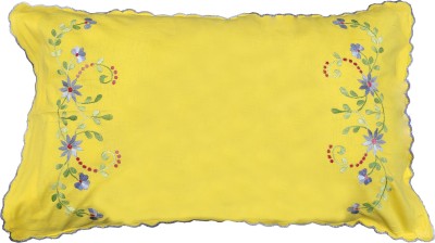 AS HANDICRAFTS Cotton Pillows Cover(Pack of 2, 45 cm*70 cm, Yellow)