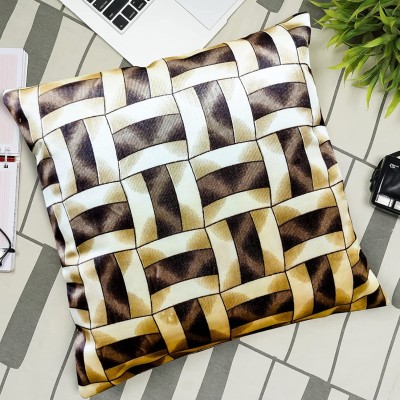 RELOOK INDUSTRIES Polyester Cushions Cover(Pack of 2, 60 cm*60 cm, Brown)