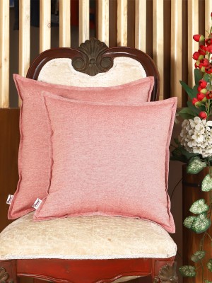 Home-The best is for you Plain Cushions Cover(Pack of 2, 40 cm*40 cm, Red)