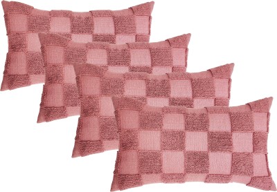 AMITRA Cotton Cushions & Pillows Cover(Pack of 4, 36 cm*60 cm, Maroon)