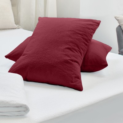 curious lifestyle Plain Pillows Cover(Pack of 2, 44 cm*68 cm, Maroon)
