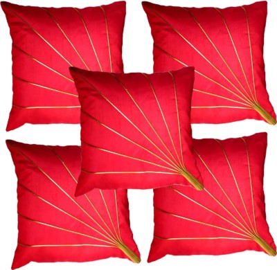 LOFEY Polyester Cushions Cover(Pack of 5, 40 cm*40 cm, Red)