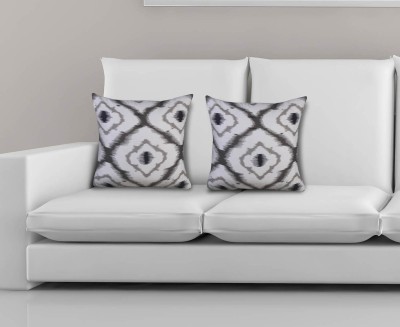 Dekor World Printed Cushions & Pillows Cover(Pack of 2, 60 cm*60 cm, Grey)