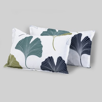 HOMEMONDE Cotton Pillows Cover(Pack of 2, 71.12 cm*45.72 cm, Blue, Green)