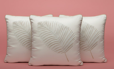 Vornexa Velvet Cushions & Pillows Cover(40 cm*40 cm, Pack of 3, White)