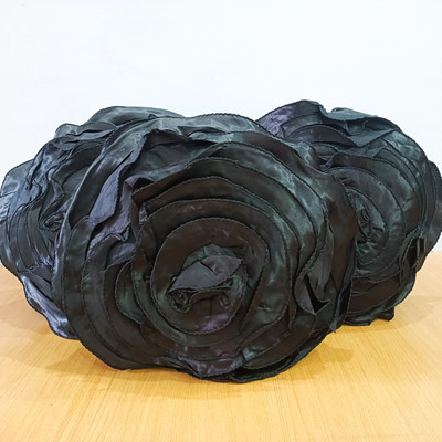 VELORA Satin Cushions & Pillows Cover(40 cm*40 cm, Pack of 5, Black)