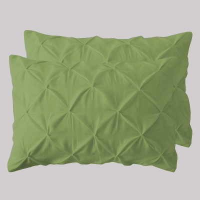 MeckHome Culture Plain Pillows Cover(Pack of 2, 43.18 cm*68.58 cm, Green)