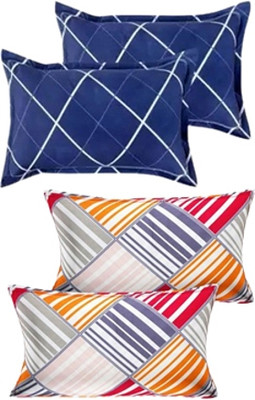 KITTUZ KRAFT Microfiber Pillows Cover(42 cm*68 cm, Pack of 4, Grey)