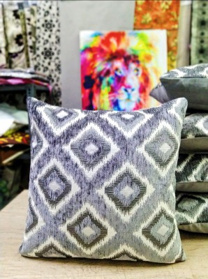 Real Desi Checkered Cushions Cover(Pack of 5, 40 cm*40 cm, Grey)